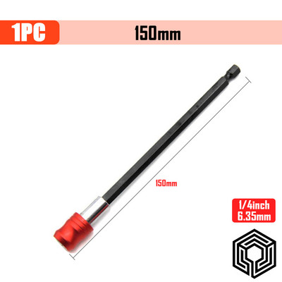 Cap de șurubelniță magnetică de burghiu electric cu eliberare rapidă cu tijă hexagonală de 1/4 inch cu instrument de mână pentru tijă de extensie pentru articulație reglabilă