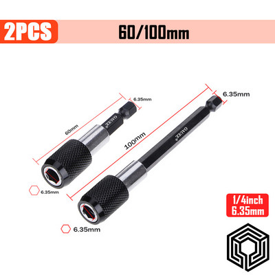 Cap de șurubelniță magnetică de burghiu electric cu eliberare rapidă cu tijă hexagonală de 1/4 inch cu instrument de mână pentru tijă de extensie pentru articulație reglabilă