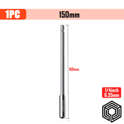 Cap de șurubelniță magnetică de burghiu electric cu eliberare rapidă cu tijă hexagonală de 1/4 inch cu instrument de mână pentru tijă de extensie pentru articulație reglabilă
