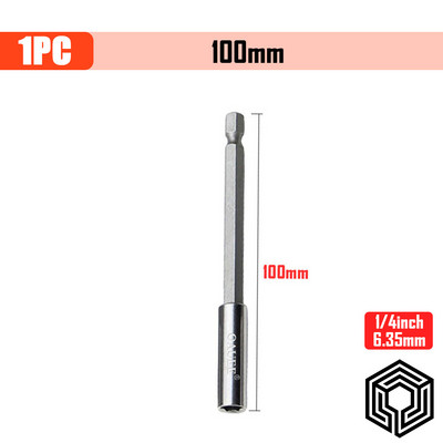 Cap de șurubelniță magnetică de burghiu electric cu eliberare rapidă cu tijă hexagonală de 1/4 inch cu instrument de mână pentru tijă de extensie pentru articulație reglabilă