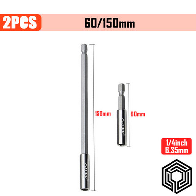 Cap de șurubelniță magnetică de burghiu electric cu eliberare rapidă cu tijă hexagonală de 1/4 inch cu instrument de mână pentru tijă de extensie pentru articulație reglabilă