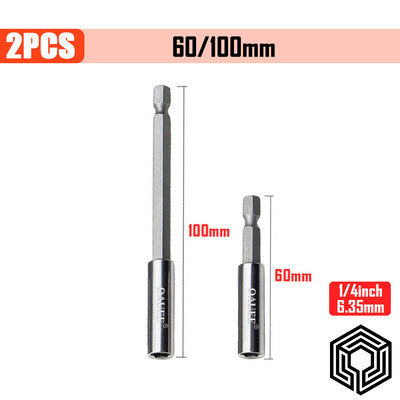 Cap de șurubelniță magnetică de burghiu electric cu eliberare rapidă cu tijă hexagonală de 1/4 inch cu instrument de mână pentru tijă de extensie pentru articulație reglabilă