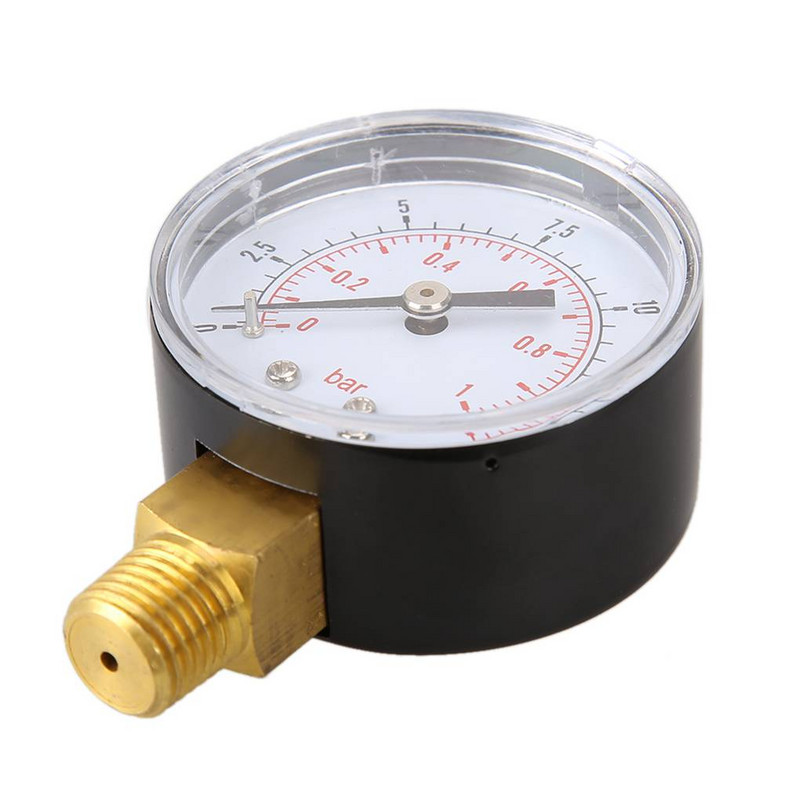 0-15psi 0-1bar BSPT 50mm Contor de presiune a apei montat pe filet Manometru pentru compresor de aer Manometru Tester