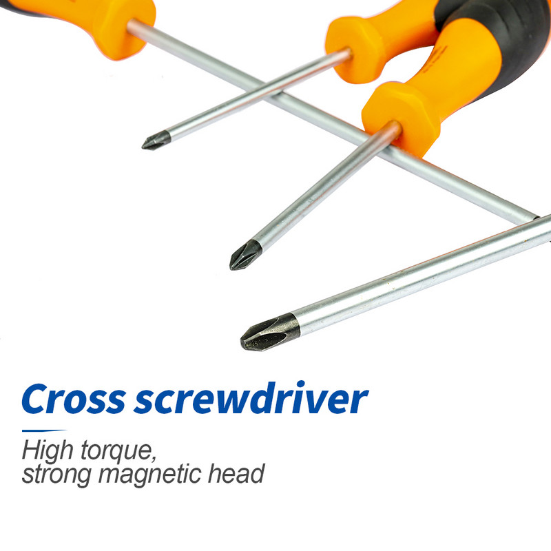 NINDEJIN 1db elektromos mágneses csavarhúzó szerszámok PH0 PH1 PH2 PH3 CR-V Phillips csavarhúzó PP nyél