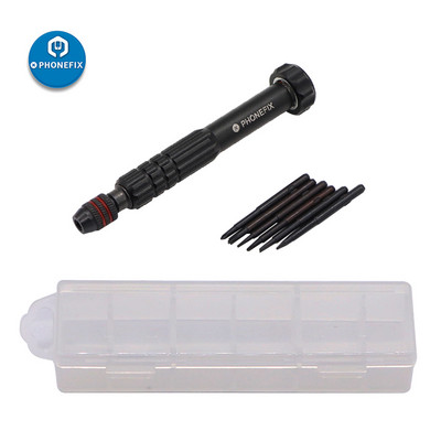 Комплект отвертки PHONEFIX 12 в 1 Torx Precision Bits Kit Repair Open Screwdriver Kit for iPhone X/11/12/13/14 Watch Hand Tool