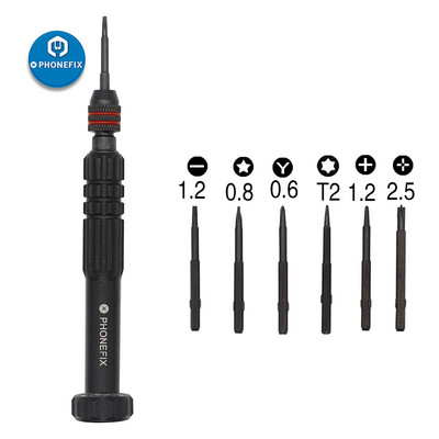 PHONEFIX 12 u 1 set odvijača Torx Precision Bits Kit Komplet za popravak otvorenih odvijača za iPhone X/11/12/13/14 sat Ručni alat