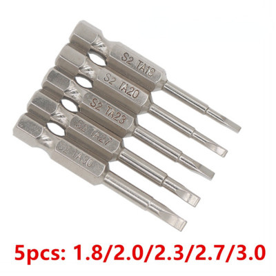 5 gab./komplektā Magnētiskās trīsstūra galvas skrūvgriežu uzgaļu komplekts 1/4" S2 tērauda pretslīdes sešstūra skrūvju aprīkojums Elektrisko elektroinstrumentu piederumi