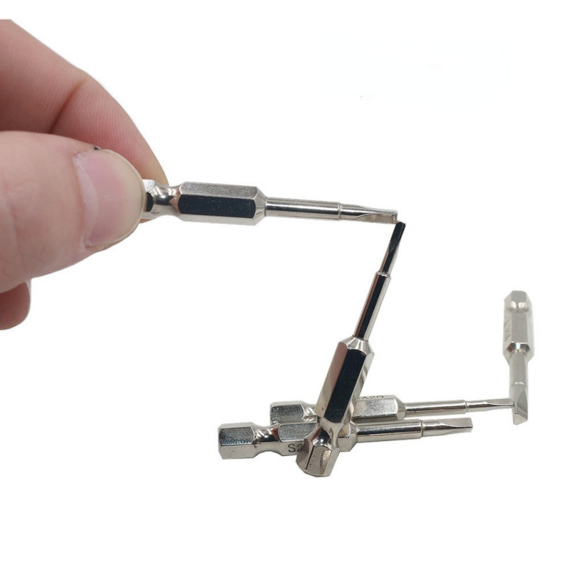 5 gab./komplektā Magnētiskās trīsstūra galvas skrūvgriežu uzgaļu komplekts 1/4" S2 tērauda pretslīdes sešstūra skrūvju aprīkojums Elektrisko elektroinstrumentu piederumi