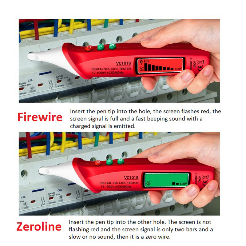 Indikator napona 12-1000V Olovka Ispitivač napona Ispitivač izmjenične struje Detektor napona Senzor Tester Olovka Alati za električare