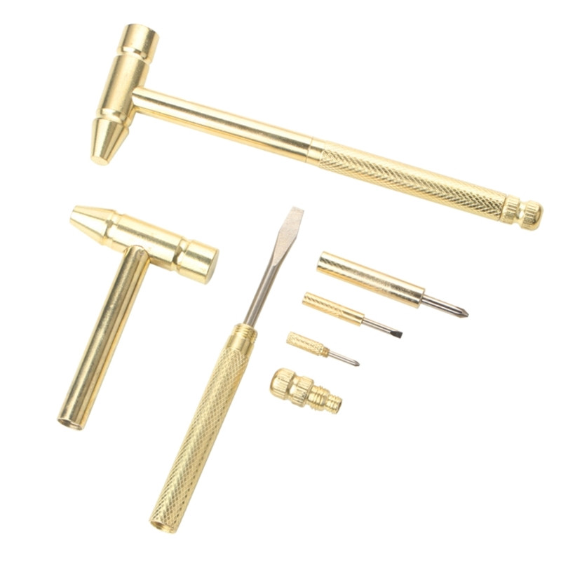 6 u 1 bakreni čekić Mali okrugli višenamjenski čekić odvijač