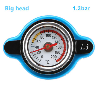 Sacīkšu maza izmēra termiskākais radiatora vāciņš + ūdens temperatūras mērītājs 0,9 BAR vai 1,1 BAR vai 1,3 BAR vāks automašīnu piederumiem