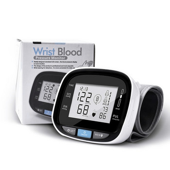 Автоматичен монитор за кръвно налягане, сърдечен ритъм Пулс BP Сфигмоманометър Машина с гласова функция и голям LCD дисплей