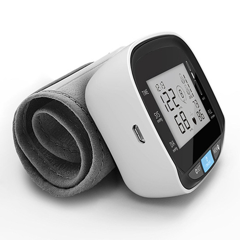 Automatski mjerač krvnog tlaka, uređaj za mjerenje otkucaja srca, puls BP, sfigmomanometar s glasovnom funkcijom i velikim LCD zaslonom
