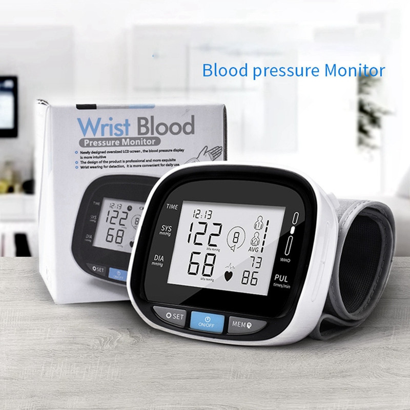 Automatski mjerač krvnog tlaka, uređaj za mjerenje otkucaja srca, puls BP, sfigmomanometar s glasovnom funkcijom i velikim LCD zaslonom