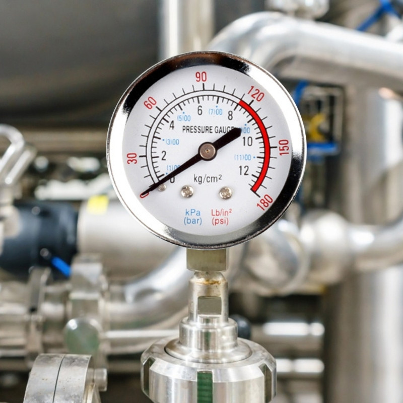 Aukštos kokybės oro slėgio matuoklis Oro kompresoriaus slėgio matuoklis metaliniu korpusu TOP