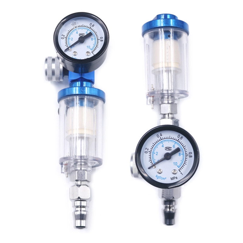 Alyvos vandens separatorius purškimo pistoletui – purškimo dažų rinkinys oro reguliatoriaus matuoklis ir oro alyvos vandens separatorius – filtras, 2 tipai M4YD