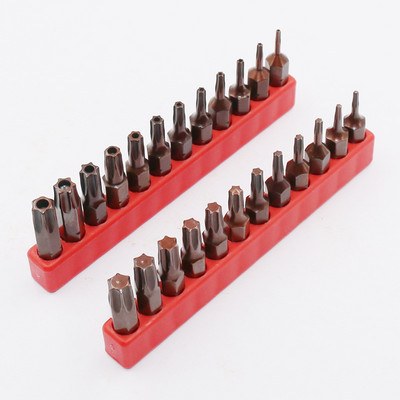 12 bucăți/lot 1/4 inch S2 din oțel aliat 25 MM lungime magnetică Torx șurubelniță set de biți unelte T6 T7 T8 T9 T10 T15 T20 T25 T27 T30 T35 T40