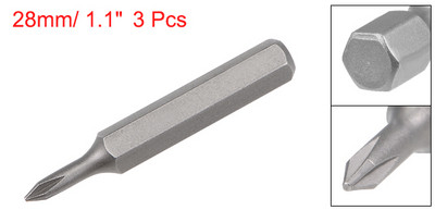 3 buc PH000 Biți de șurubelniță Phillips 5/32 inch Set de biți de șurubelniță în cruce cu tijă hexagonală 28mm S2 Instrumente cu cap de reparare набор отверток