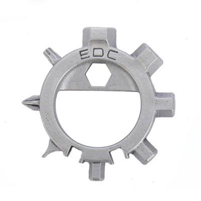 Mini Multi Tool 12 Functions Gear Nerūsējošā tērauda velosipēdu remonta rīki Skrūvgriezis Atslēgu piekariņš Pudeļu attaisāmais Pārnēsājams