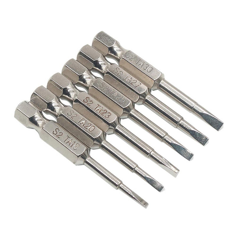 6 komada magnetskih trokutastih bitova odvijača Uvezeni S2 čelik 1/4 inča šesterokutni set bitova odvijača DIY Home Tools set bitova