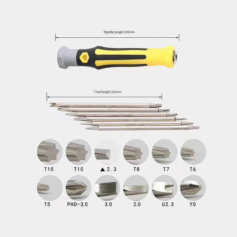 Seši vienā skrūvgriežu komplekts daudzfunkcionāls sadzīves skrūvgriežu komplekts dators mobilais telefons demontāžas precizitātes instrumentu komplekts