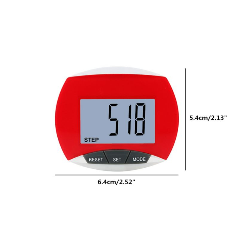 Ηλεκτρονικός μετρητής βημάτων Fitness Ψηφιακός βηματόμετρο αδιάβροχο μετρητής θερμίδων κίνησης βημάτων για τρέξιμο περπάτημα για w/c