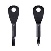 1 komplekts nerūsējošā tērauda mini EDC daudzfunkciju skrūvgrieža atslēgas forma ar rievām skrūvgriežiem atslēgu piekariņa kabatas remonta rīks