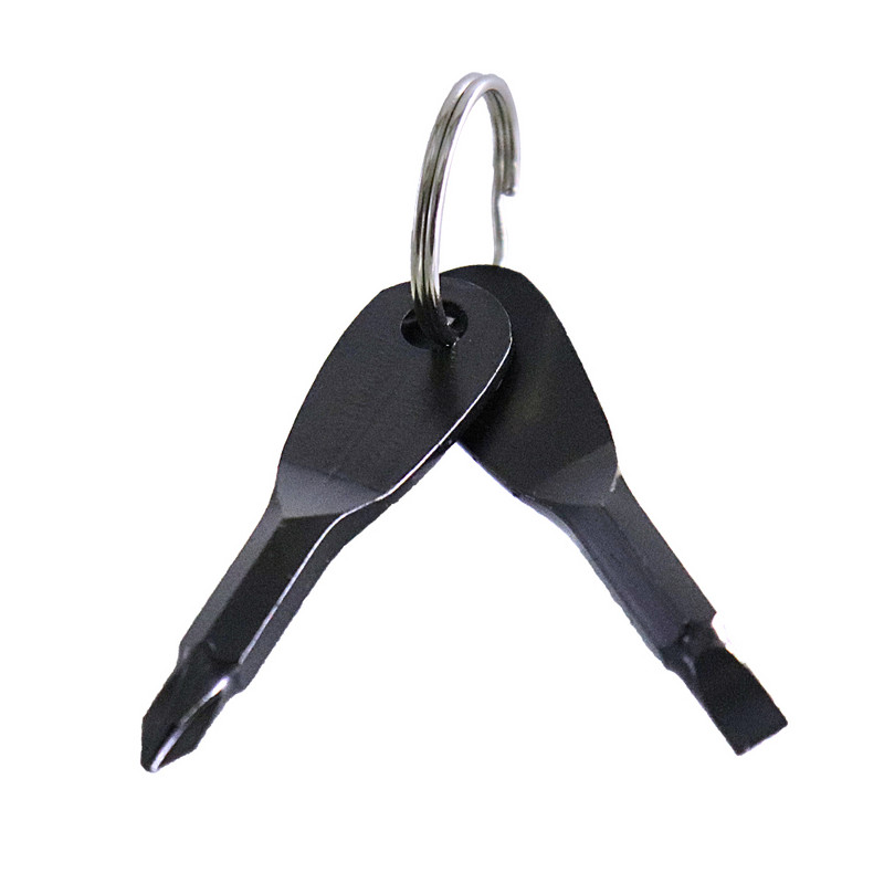 1 komplekts nerūsējošā tērauda mini EDC daudzfunkciju skrūvgrieža atslēgas forma ar rievām skrūvgriežiem atslēgu piekariņa kabatas remonta rīks