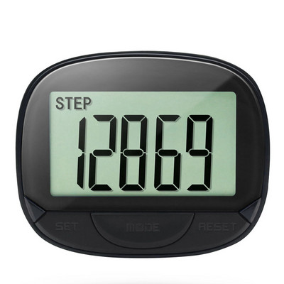 HLZS-1Pcs крачкомер 3D брояч на стъпки за ходене, преносим уред за проследяване на стъпки, точен брояч на стъпки с голям дисплей