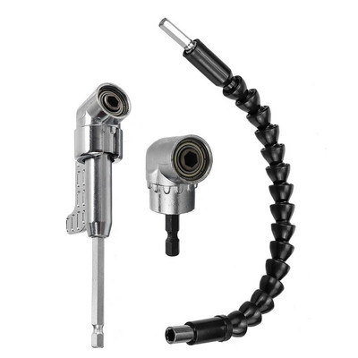 Univerzális, rugalmas 1/4`` hatlapú fúrószár hosszabbító készlet foglalat adapter átalakító markolat csavarhúzó derékszögű fúró rögzítőkészlet