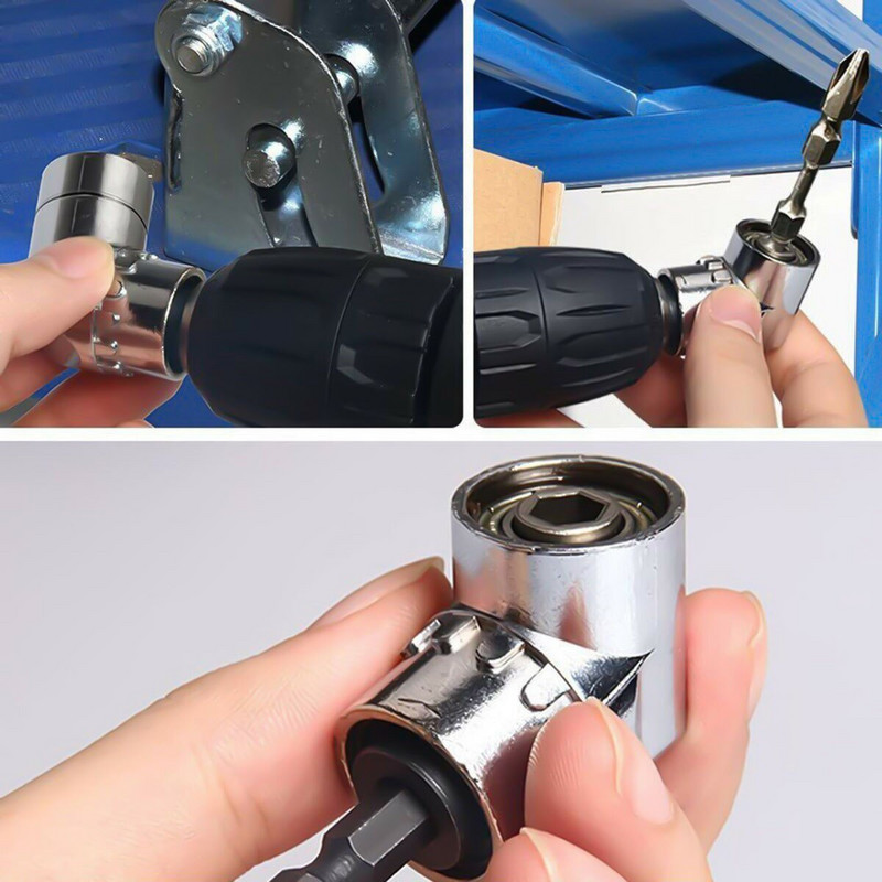 Univerzális, rugalmas 1/4`` hatlapú fúrószár hosszabbító készlet foglalat adapter átalakító markolat csavarhúzó derékszögű fúró rögzítőkészlet