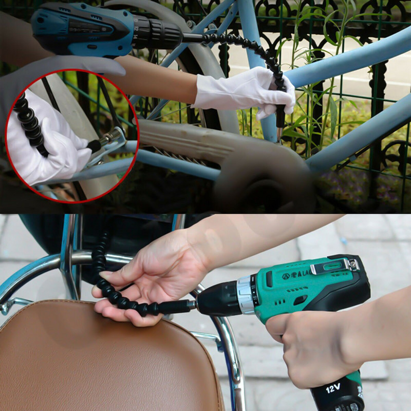 Univerzális, rugalmas 1/4`` hatlapú fúrószár hosszabbító készlet foglalat adapter átalakító markolat csavarhúzó derékszögű fúró rögzítőkészlet