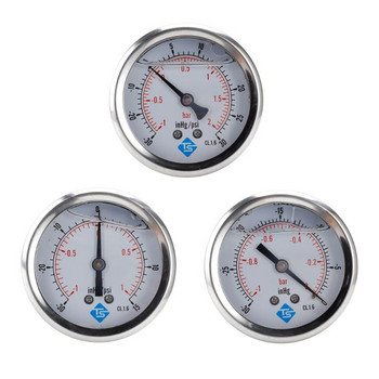 Επαγγελματικό μανόμετρο 1/4 ιντσών BSPT μανόμετρο πίεσης για λάδι αέρα και νερό