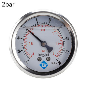 Επαγγελματικό μανόμετρο 1/4 ιντσών BSPT μανόμετρο πίεσης για λάδι αέρα και νερό