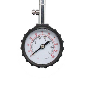 0-100 PSI Уред за измерване на налягането в гумите с дълга тръба Високопрецизен тестер за налягане на въздуха в гумите за мотоциклет, автомобил, камион Универсални инструменти