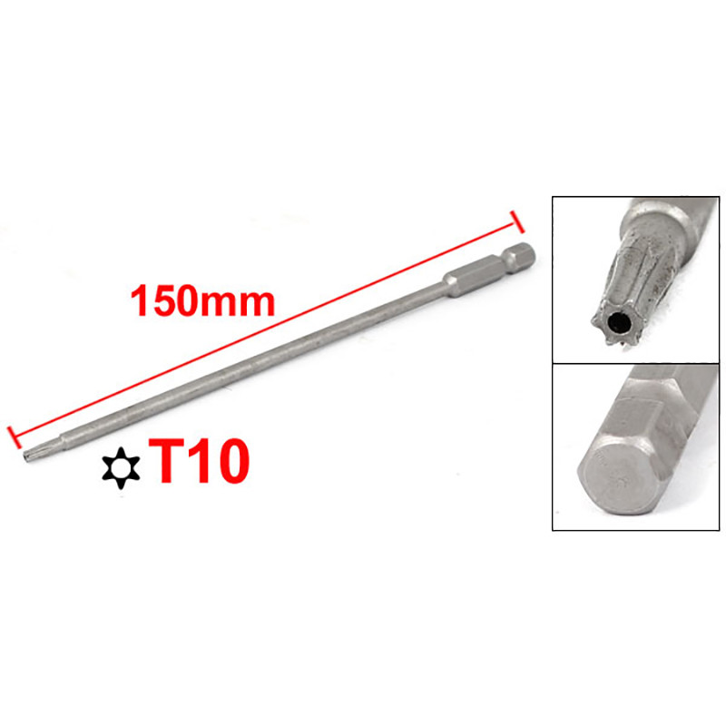 UXCELL 1pcs 150mm T10 Magnetic Torx Security Screwdriver Bits 1/4" Εξαγωνικό Σετ κατσαβιδιών S2 Επισκευή εργαλείων χειρός набор отверток
