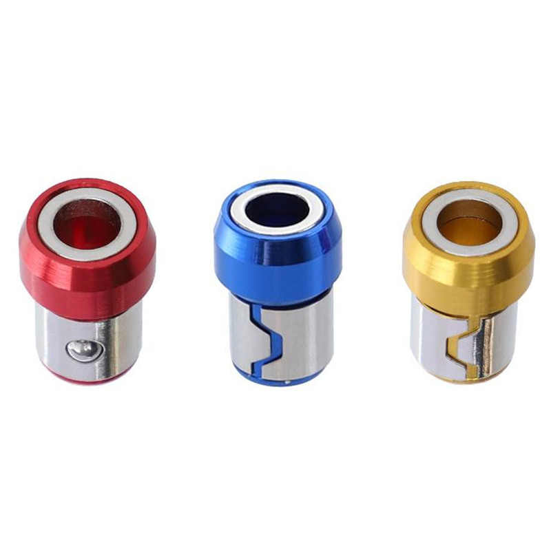 Universāls magnētiskais gredzens 1/4 collas metāla skrūvgrieža uzgaļa magnētiskais gredzens 6,35 mm kāta pretkorozijas urbja uzgaļa magnēta tehniskajam gredzenam