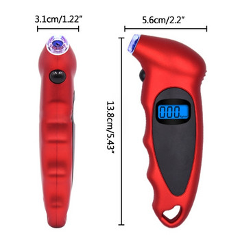 Нов манометър за подсветка на гумите Високопрецизен цифров мониторинг на налягането в гумите Манометър за въздушно налягане в автомобилни гуми LCD дисплей