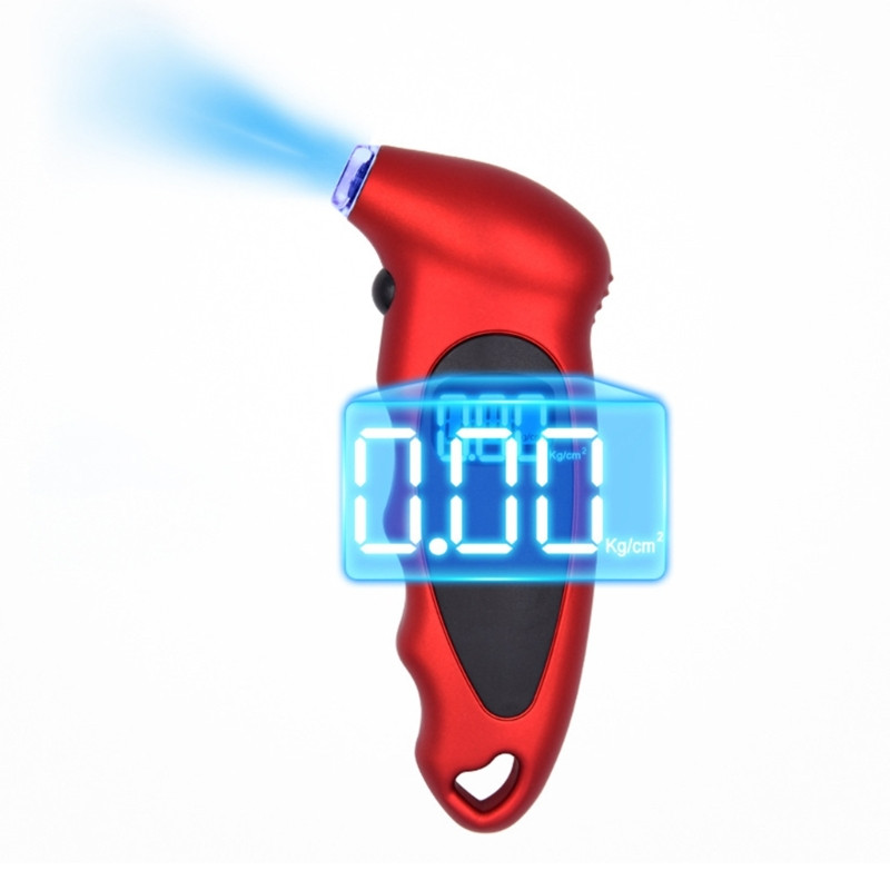 Jauns riepu spiediena mērītāja fona apgaismojums Augstas precizitātes digitālais riepu spiediena monitorings automašīnas riepu gaisa spiediena mērītāja LCD displejs