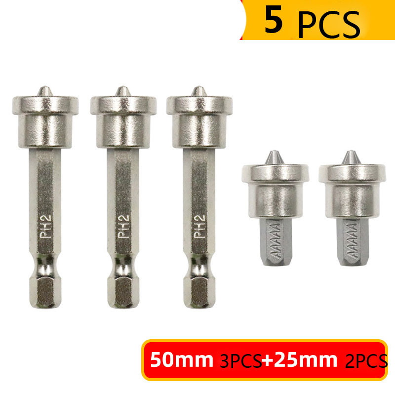 10/5/1Pcs Μύτες κατσαβιδιού τοποθέτησης γυψοσανίδας Μαγνητικές βίδες εξαγωνικού κορμού 1/4 ιντσών που εντοπίζουν την κεφαλή παρτίδας για εργαλεία ξυλουργικής