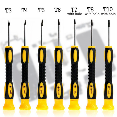 1/7 tk Torx kruvikeeraja otsikute komplekt T3 T4 T5 T6 T7 T8 T10 Mini kuuskantkruvikeeraja mängukonsooli käepideme lahtivõtmise remonditööriistad