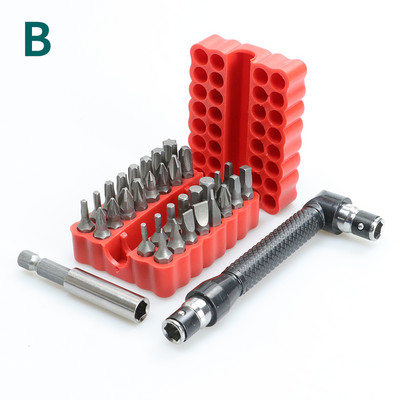 33 τμχ Σετ μύτες ασφαλείας με μαγνητική προέκταση θήκη μύτης Tamper Star Screwdriver Bits Bit Bit Quick Release