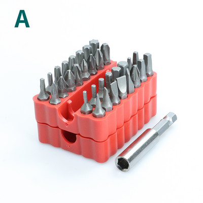 33 τμχ Σετ μύτες ασφαλείας με μαγνητική προέκταση θήκη μύτης Tamper Star Screwdriver Bits Bit Bit Quick Release