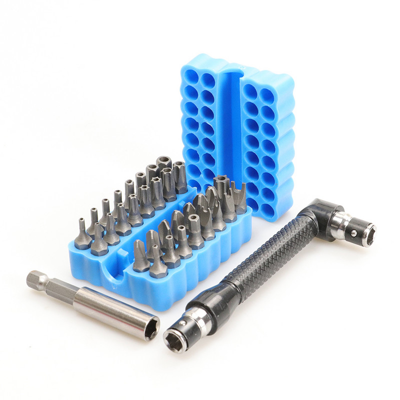 33 τμχ Σετ μύτες ασφαλείας με μαγνητική προέκταση θήκη μύτης Tamper Star Screwdriver Bits Bit Bit Quick Release