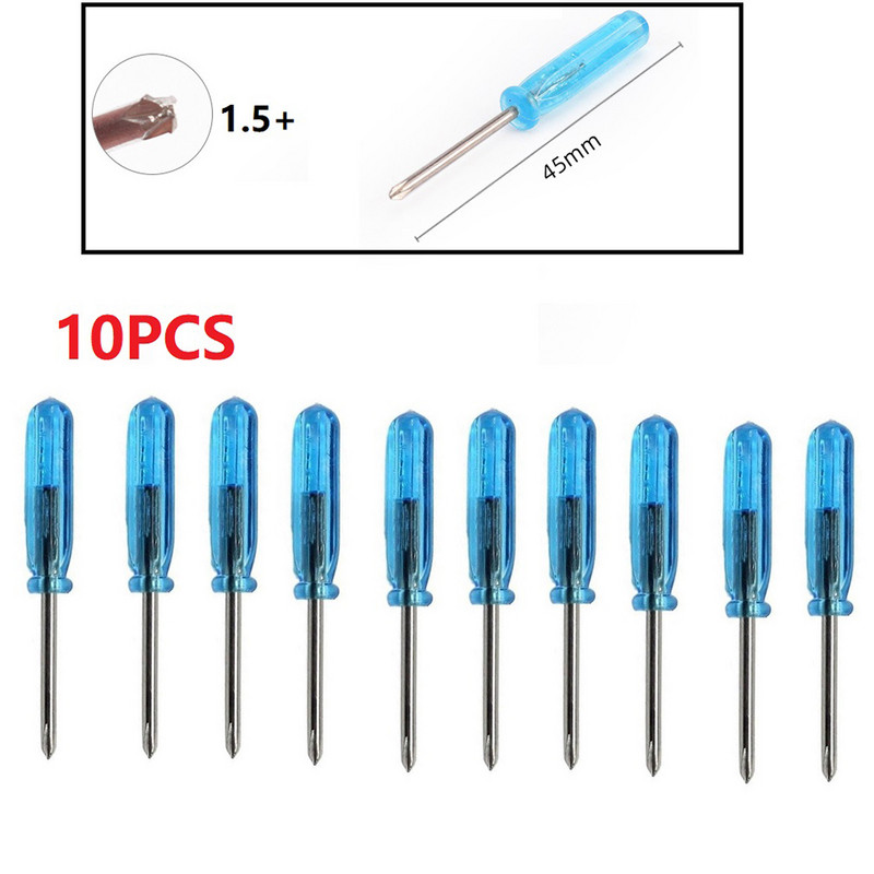 10db mini hornyos kereszt csavarhúzó hordozható csavarhúzó X-Box laptop javítószerszámhoz 1.5+/1.5-2.0+/2.0-/3.0+/3.0