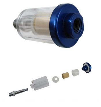 1/4 комплект филтри за линеен въздушен масло-воден сепаратор с манометър за пистолет за компресор