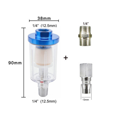 Set de filtru separator liniar aer ulei-apă 1/4 cu manometru pentru unealta pistol de pulverizare pentru compresor