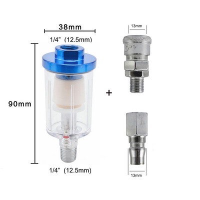 Set de filtru separator liniar aer ulei-apă 1/4 cu manometru pentru unealta pistol de pulverizare pentru compresor