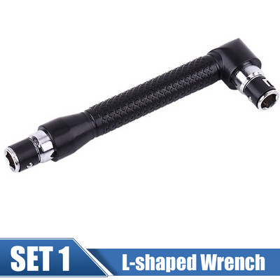 Csavarhúzó és bitkészlet L alakú 1/4 hüvelykes hatlapfejű csavarkulcs Duplafejű fogantyú belső kereszt Új hárompontos csavarhúzó bitek