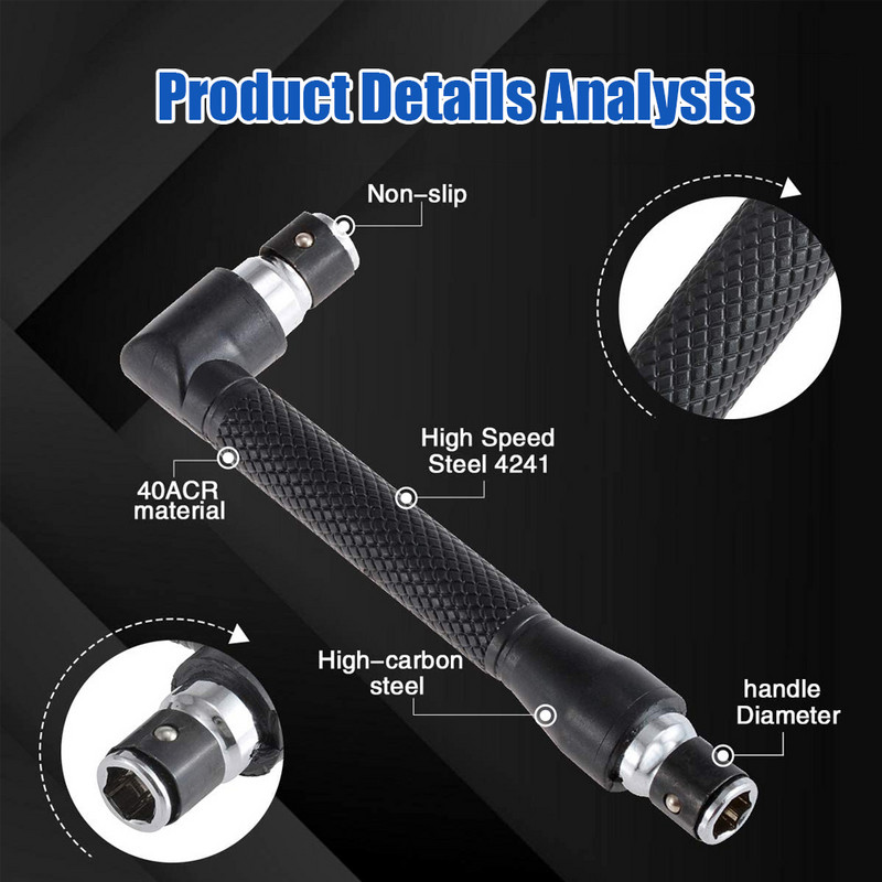 Csavarhúzó és bitkészlet L alakú 1/4 hüvelykes hatlapfejű csavarkulcs Duplafejű fogantyú belső kereszt Új hárompontos csavarhúzó bitek